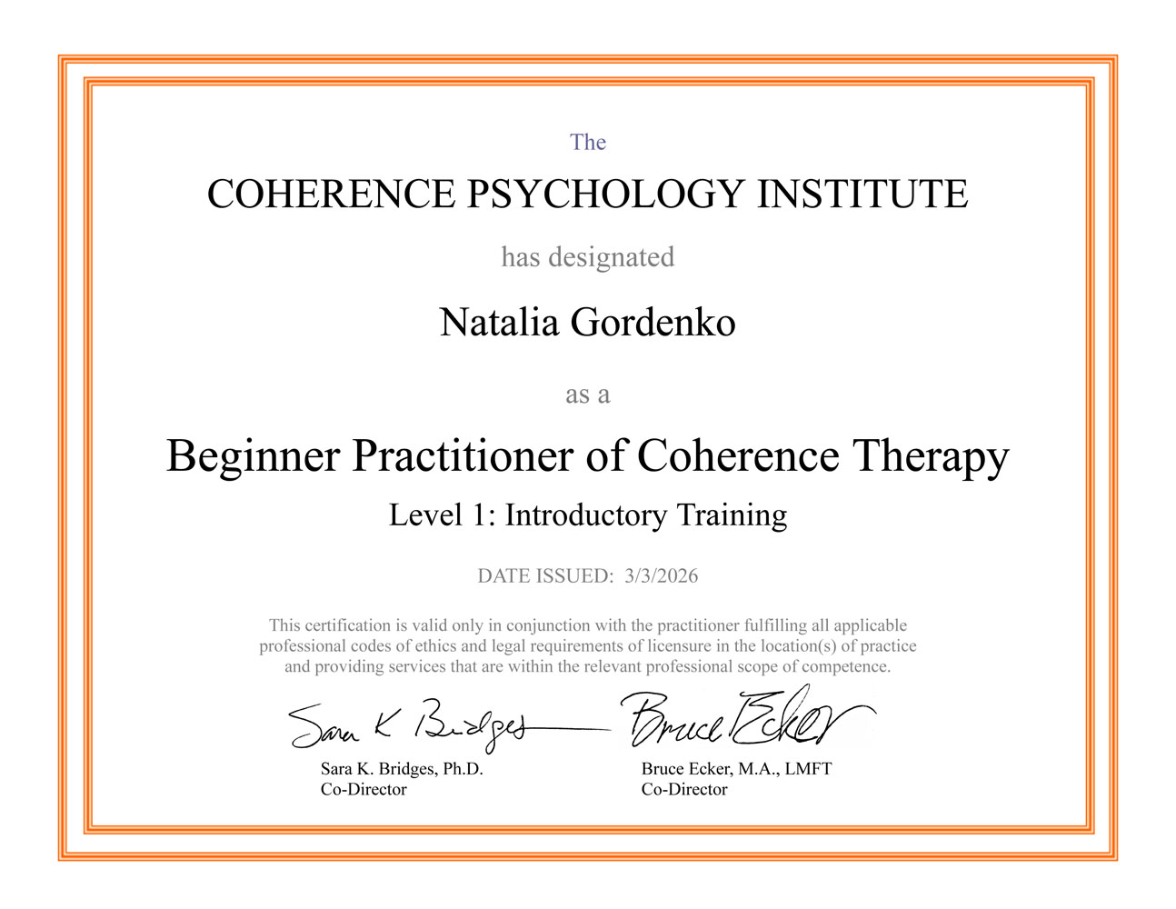 Coherence therapy Coherence therapy